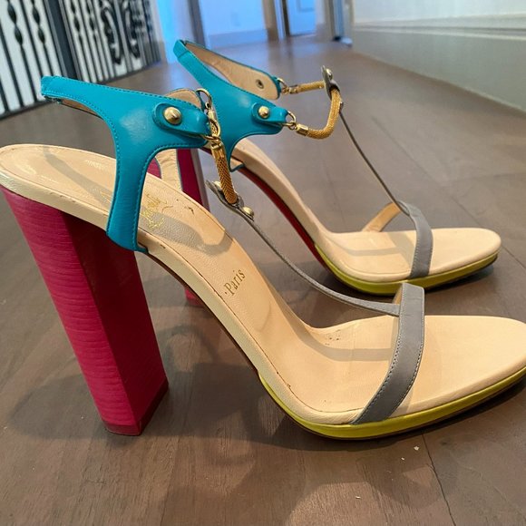 Christian Louboutin Shoes - Christian Louboutin Colorblock heel sandas
